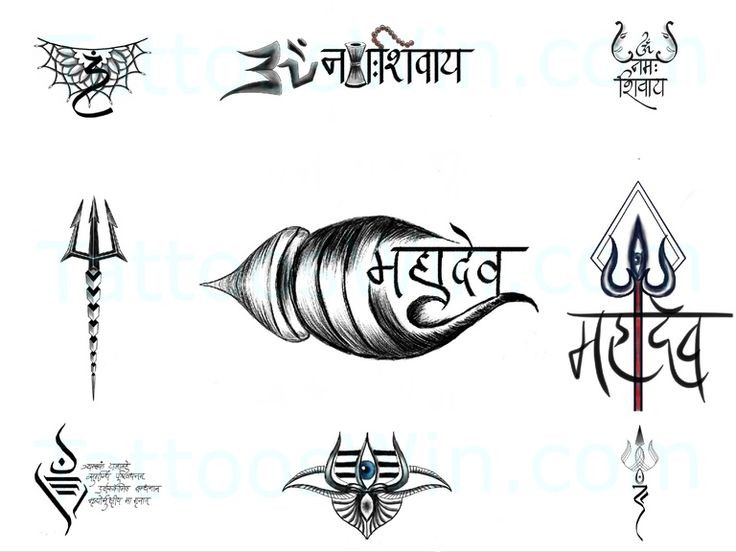 simple lord shiva tattoo