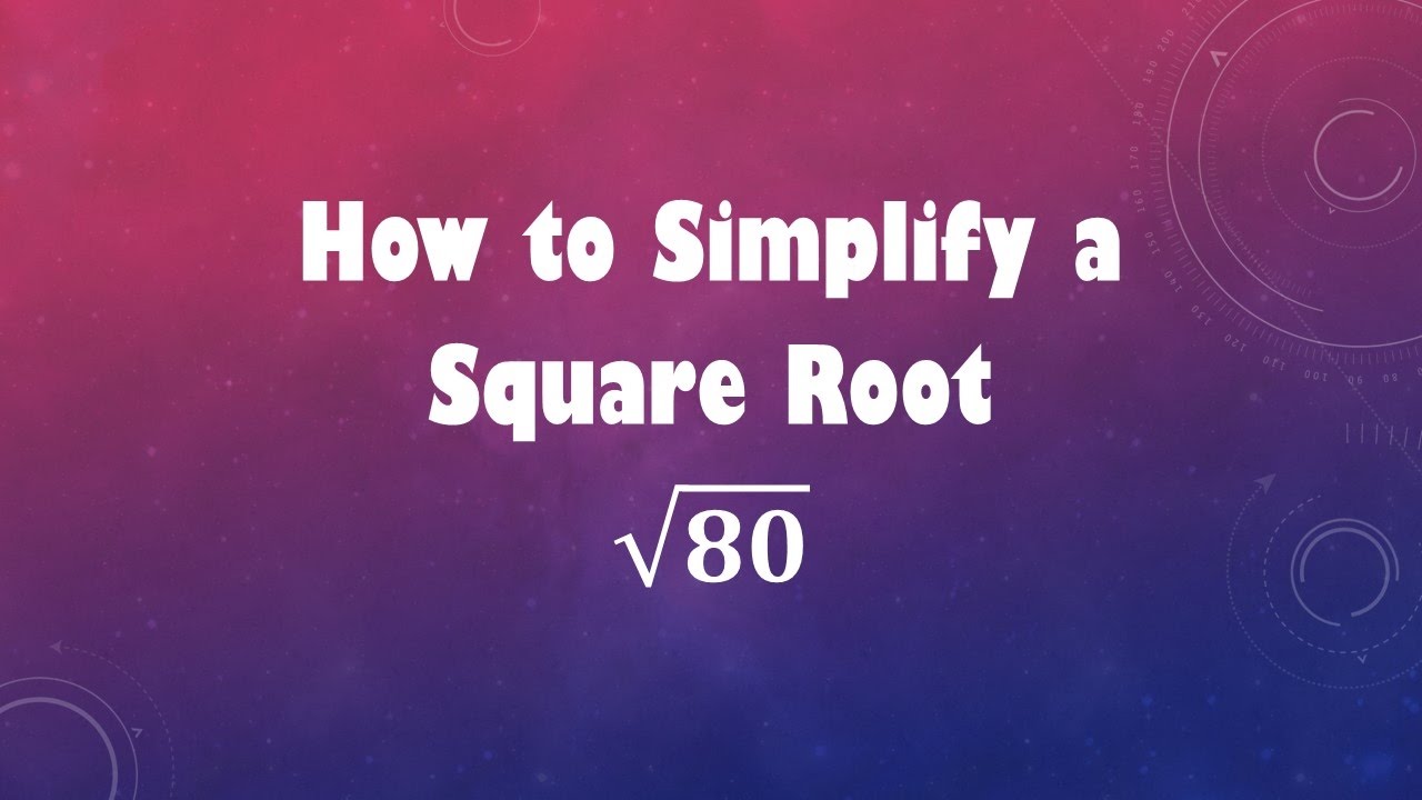 simplify square root 80