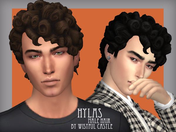 sims 4 curly hair male