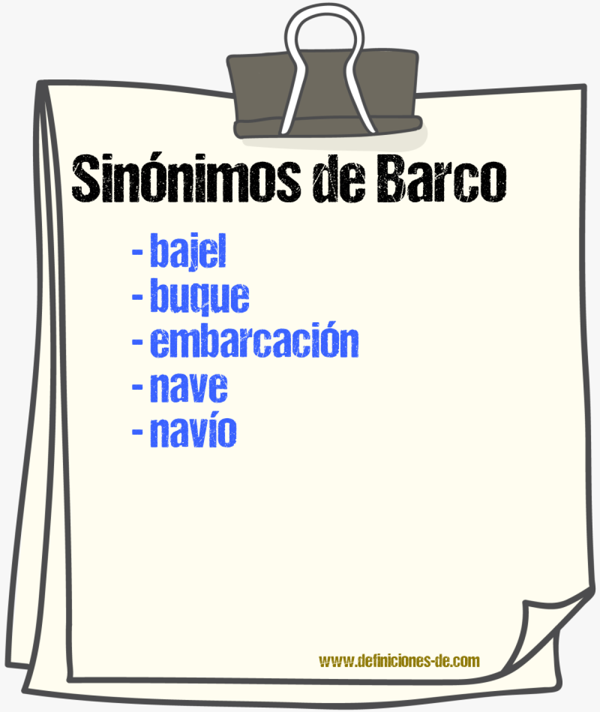 sinonimo de barco