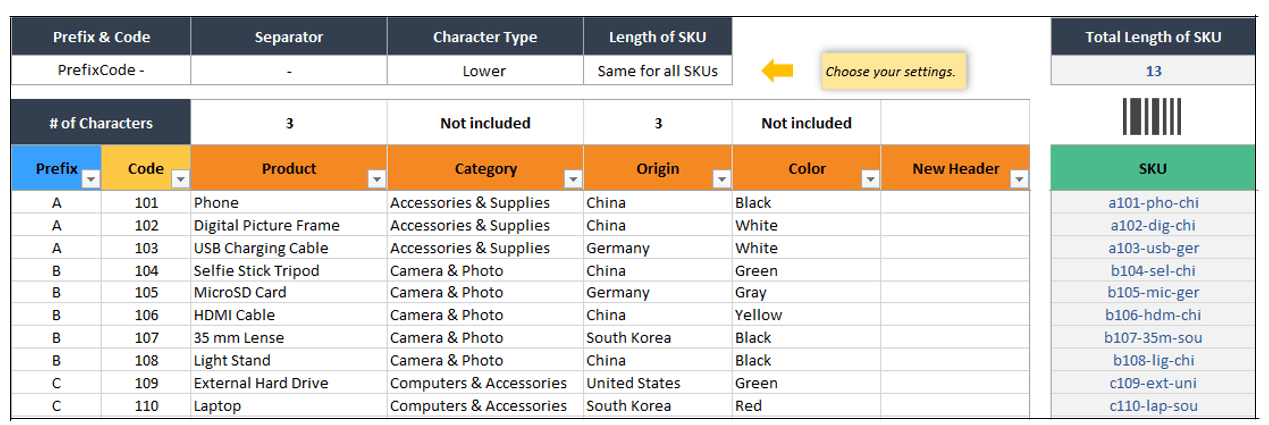 sku generator