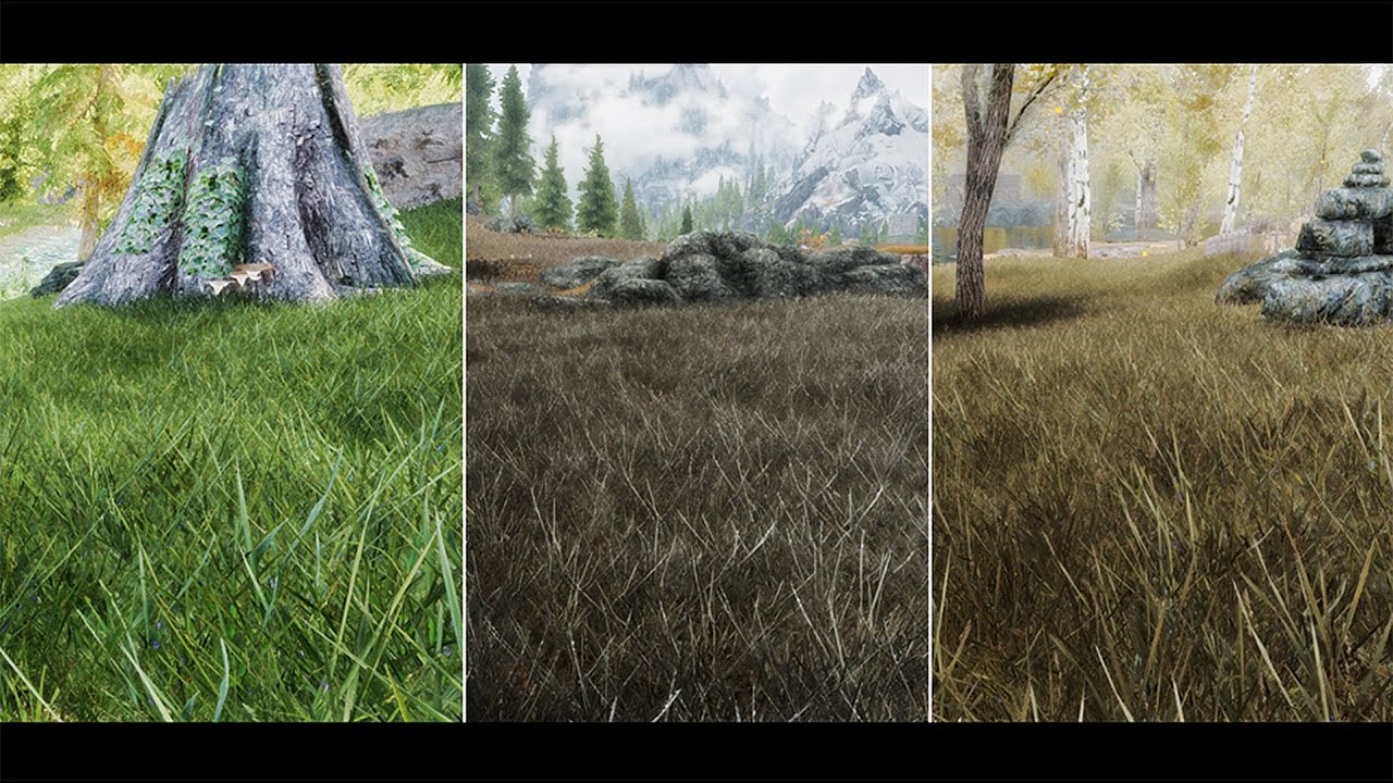 skyrim se grass mod