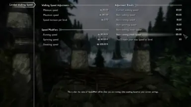 skyrim set player speed