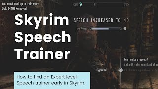 skyrim speechcraft trainer