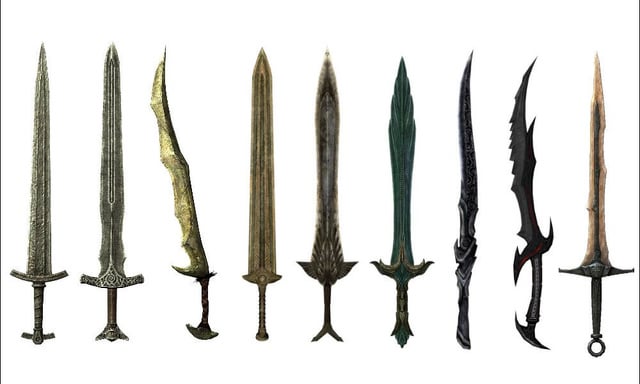 skyrim swords