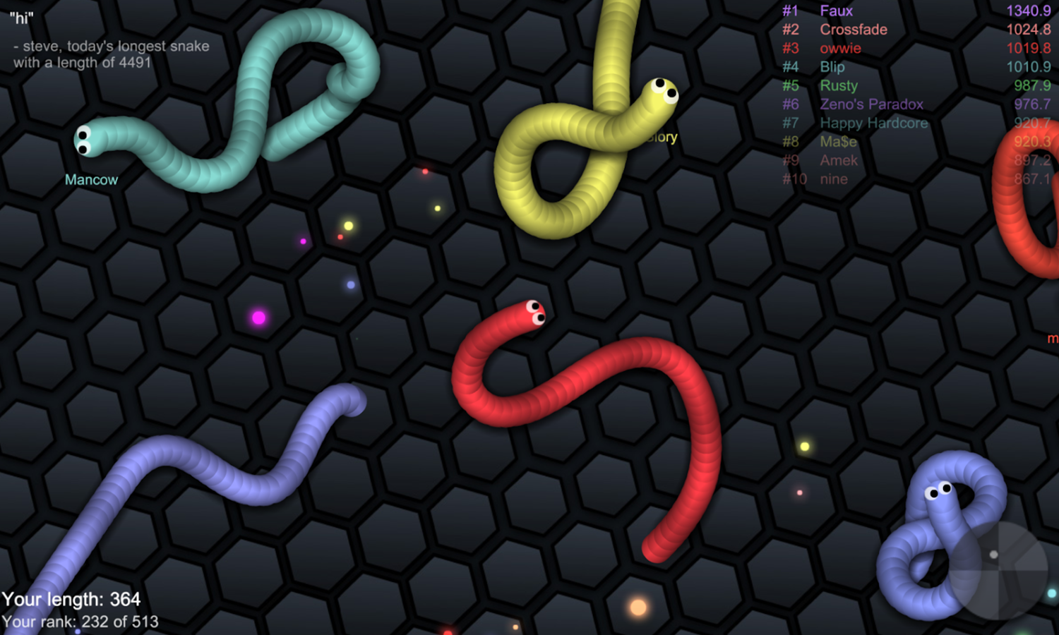 slither io free online games at agame com