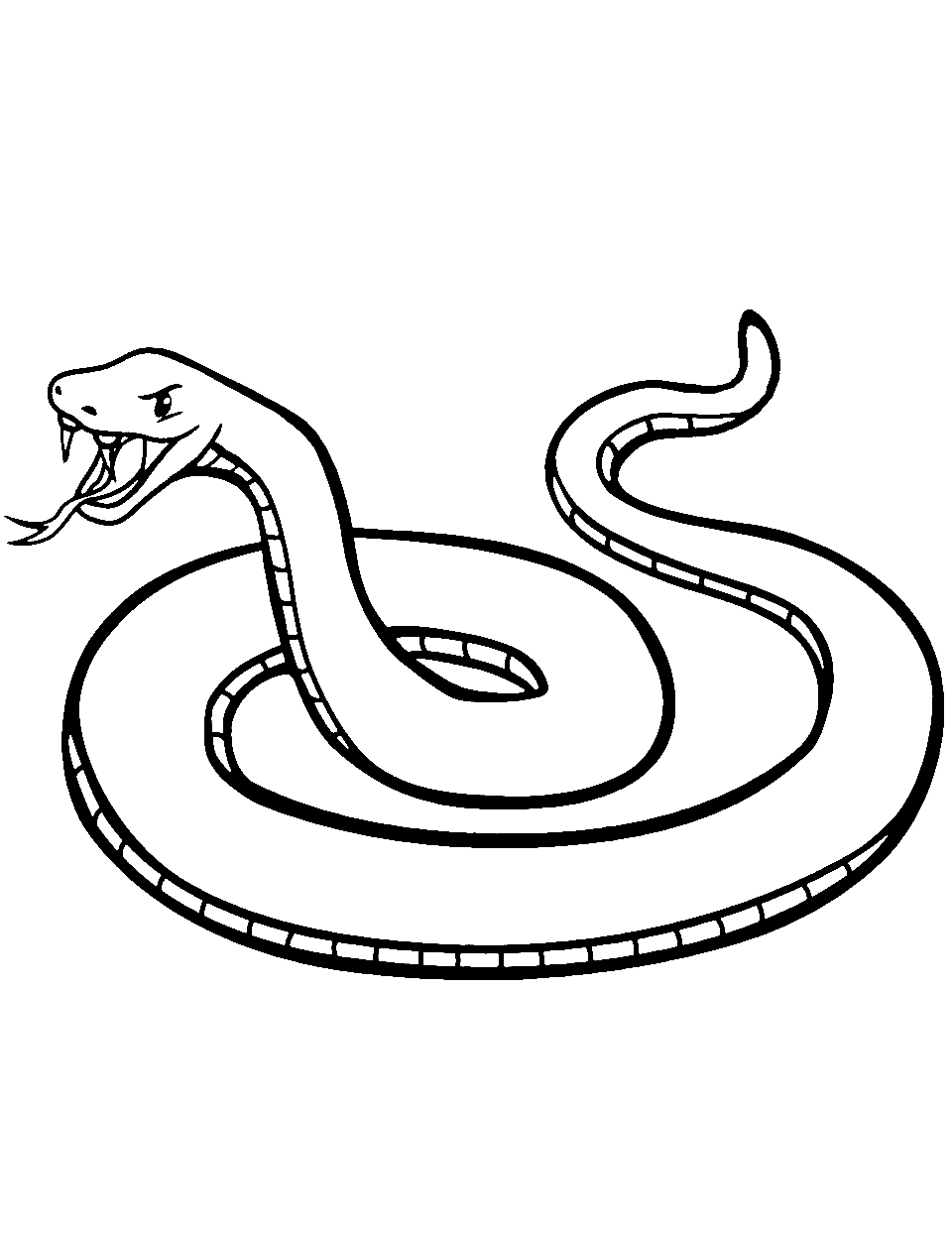 snake colouring page