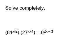 solve 81x 27x 2