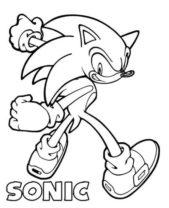 sonic coloring pictures to print