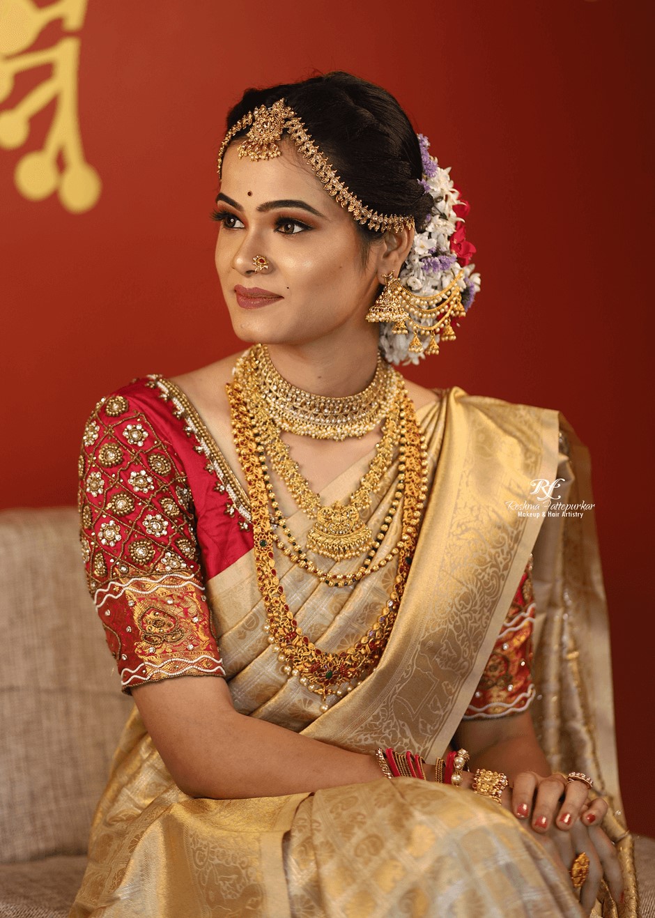 south indian makeup with saree