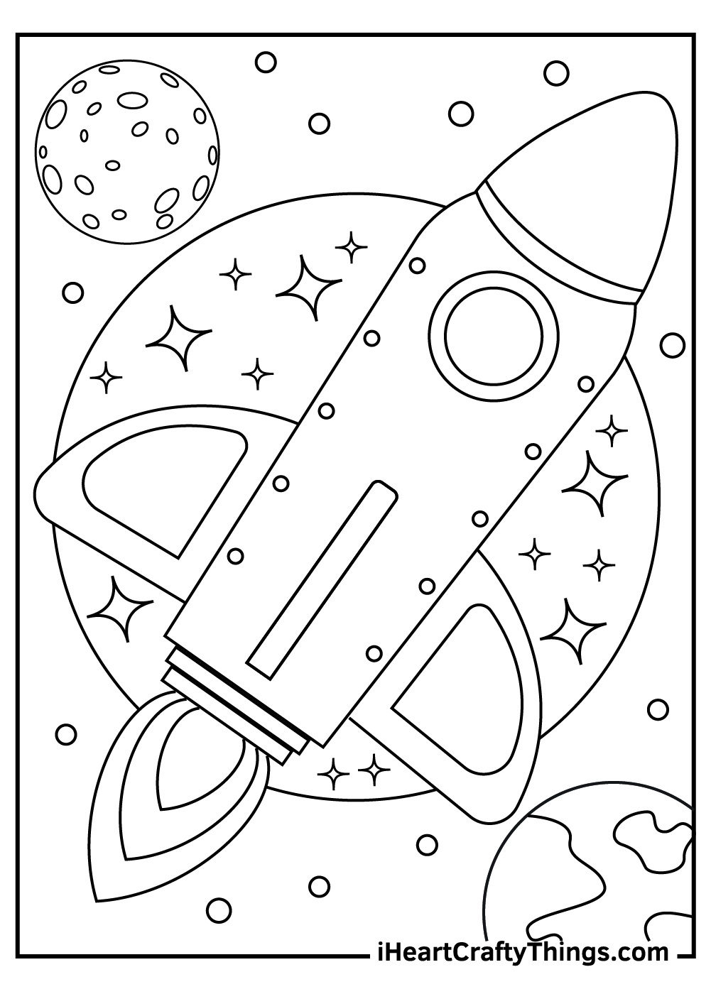 space colouring pages