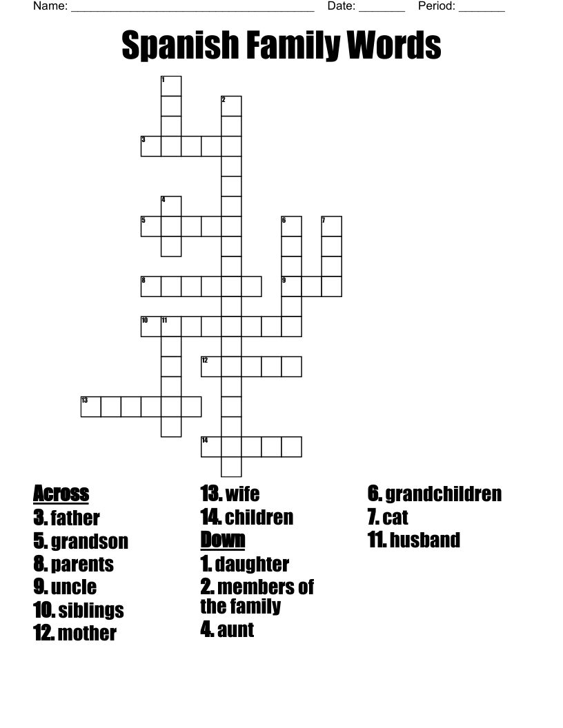 spanish aunt crossword clue