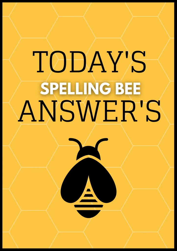 spelling bee ny times answers