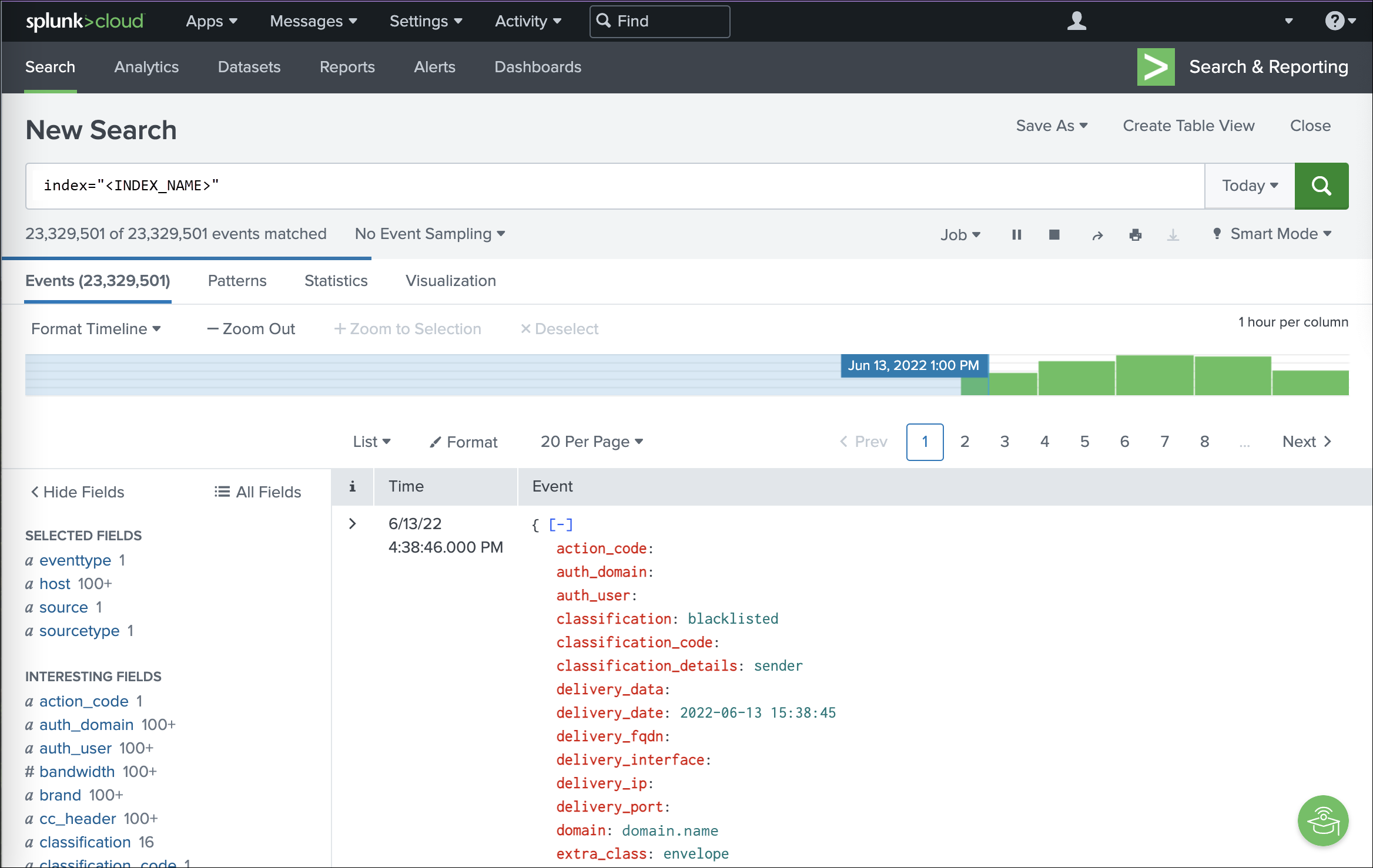 splunk log in