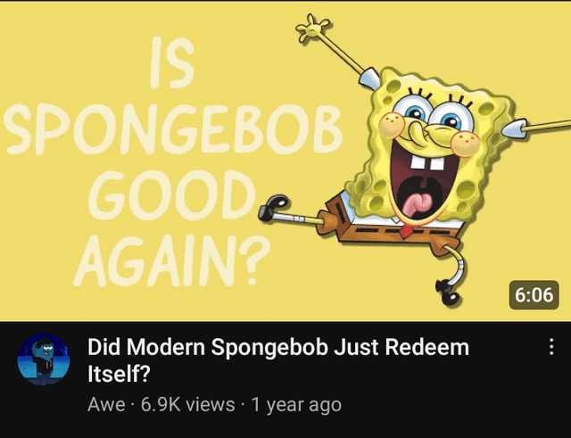 spongebob decline in quality