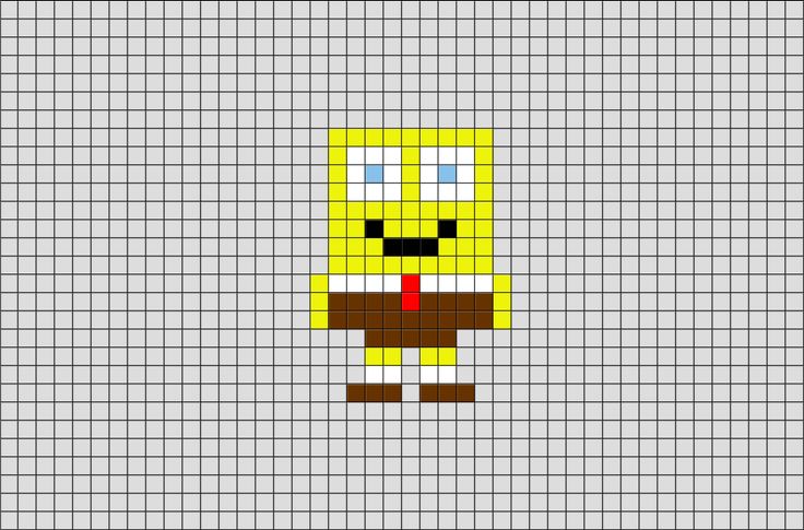 spongebob squarepants pixel art