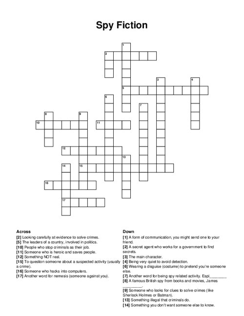 spy crossword clue