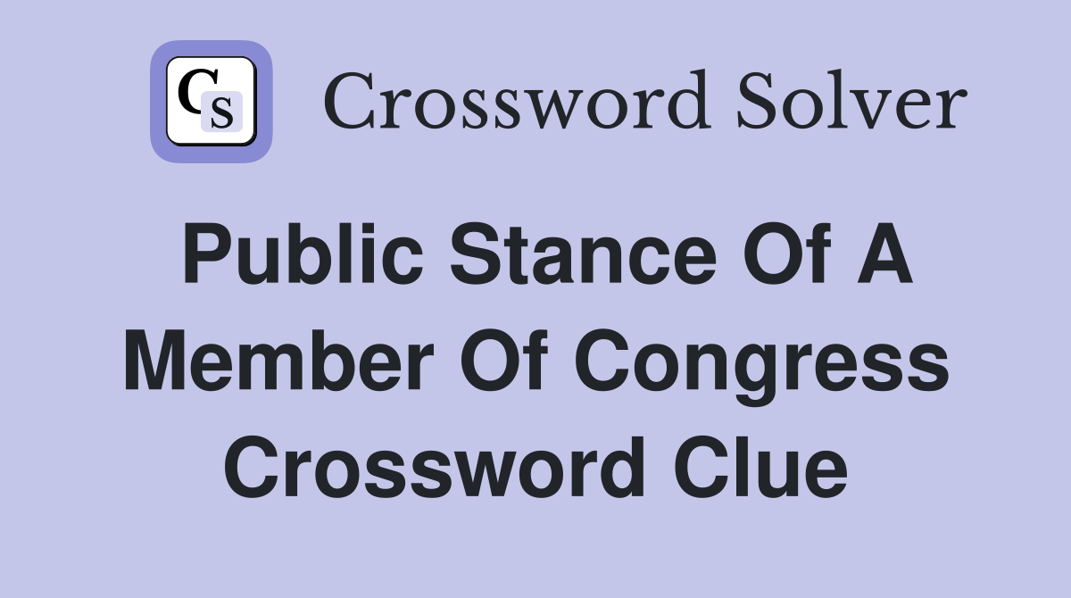 stances crossword clue