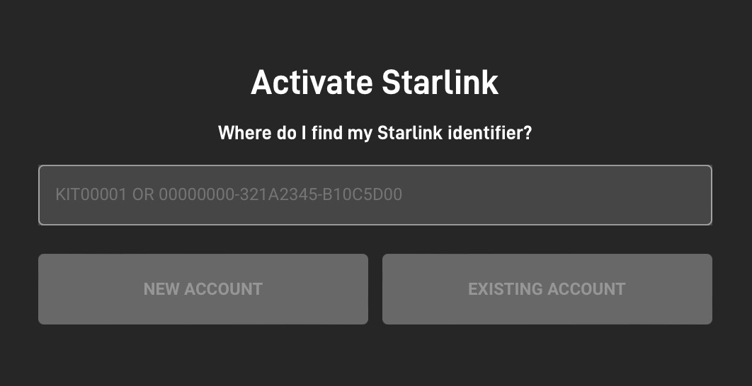 starlink identifier number