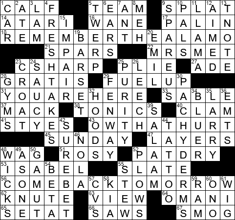 statement crossword clue