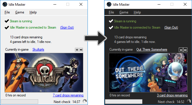 steam idle master