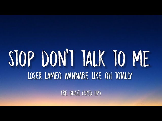 stop dont talk to me lyrics