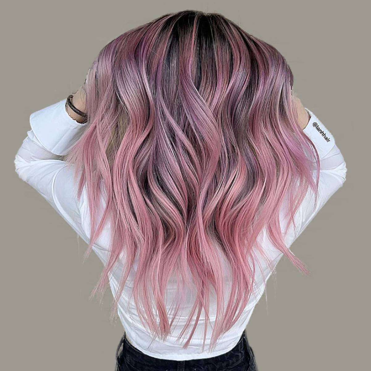 strawberry pink hair