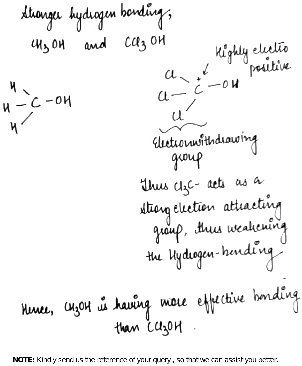 strongest hydrogen bond is present in