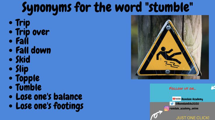 stumbling synonym