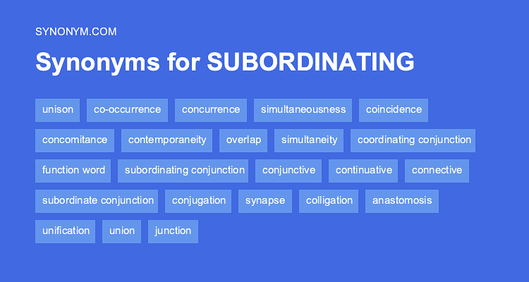 subordinate synonym