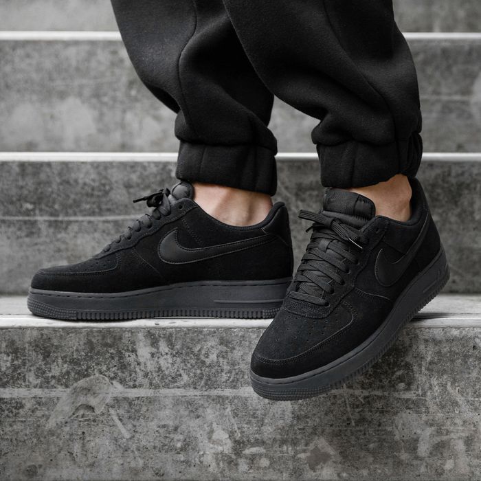 suede black air forces