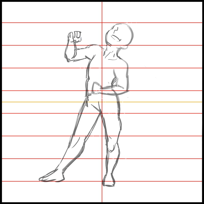 sword pose drawing reference