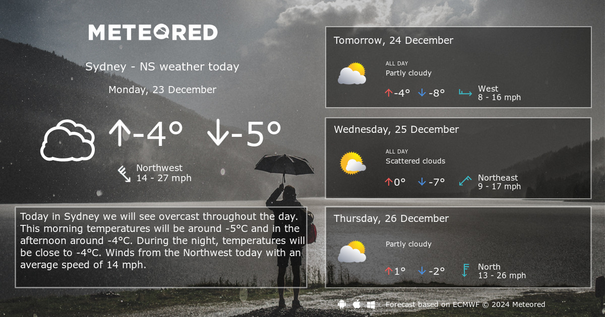 sydney ns weather hourly