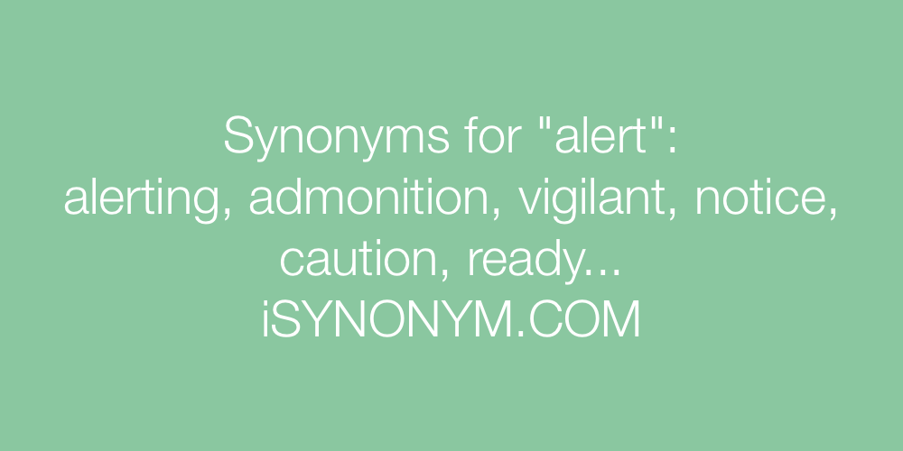 synonym for alert