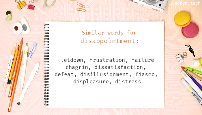 synonym for disappointed