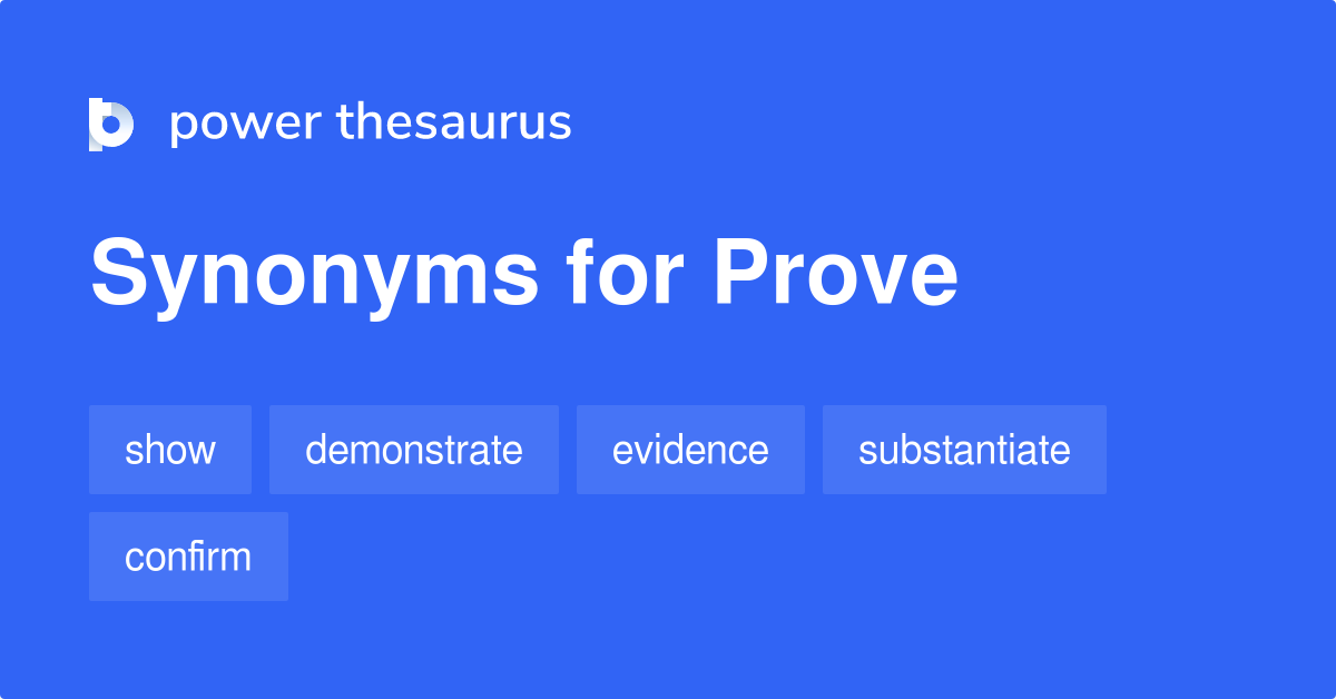 synonym for prove