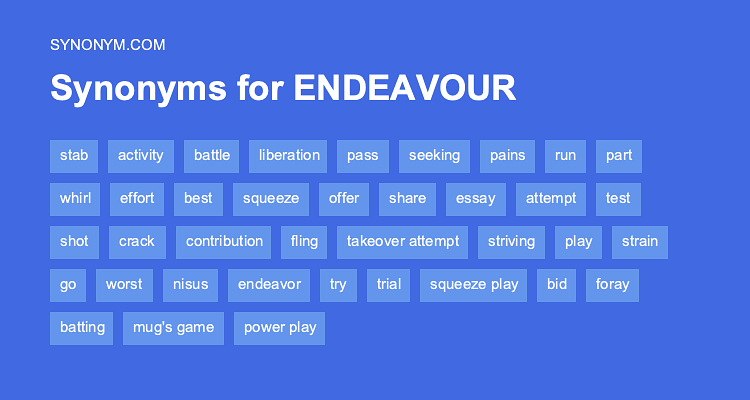 synonym for the word endeavor