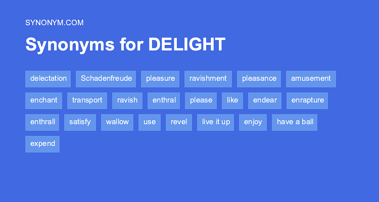 synonyms for delighted