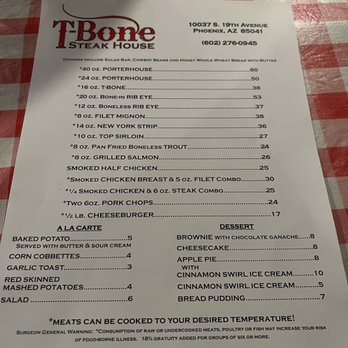 t bone steakhouse south mountain