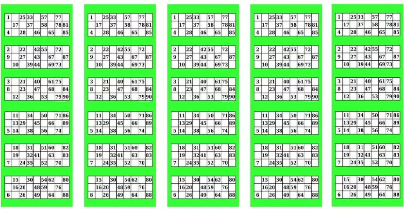 tambola game number