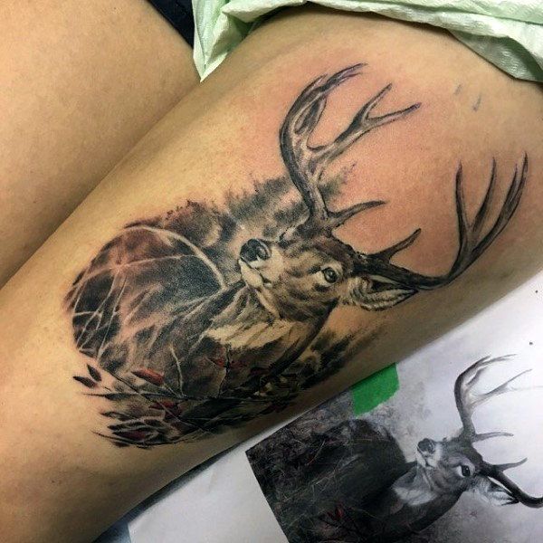 tattoo deer head