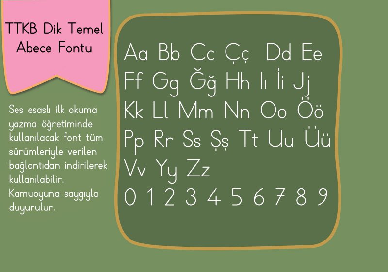 tdk yazı fontu