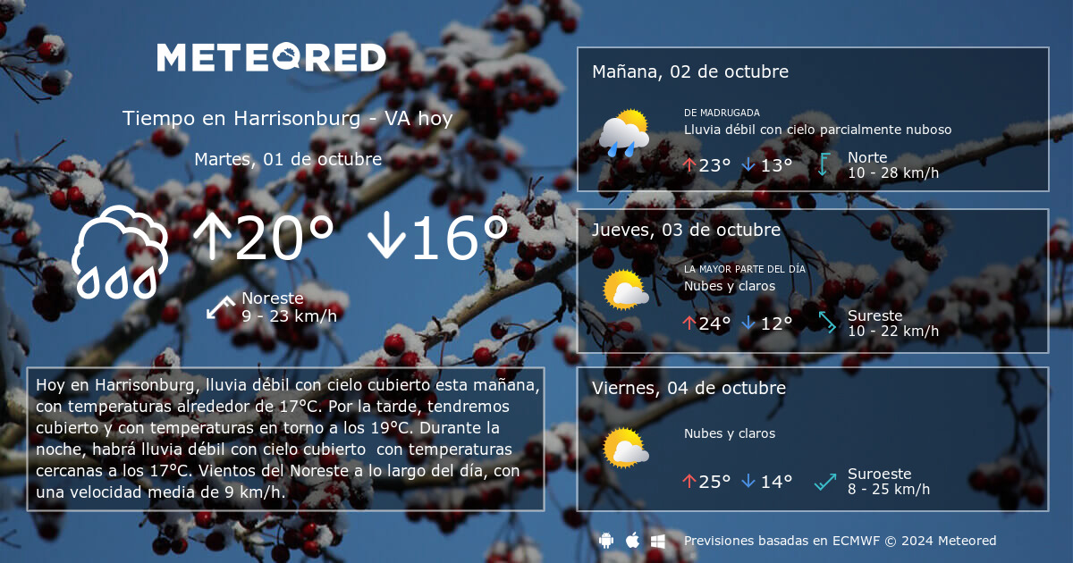 temperatura en harrisonburg