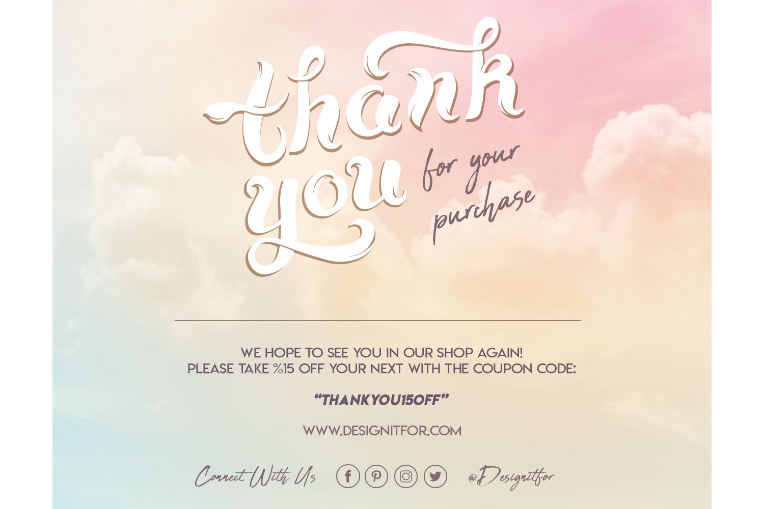 thank you for your purchase cards
