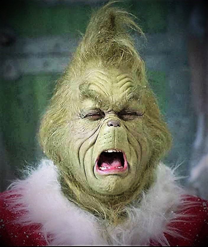 the grinch pouting