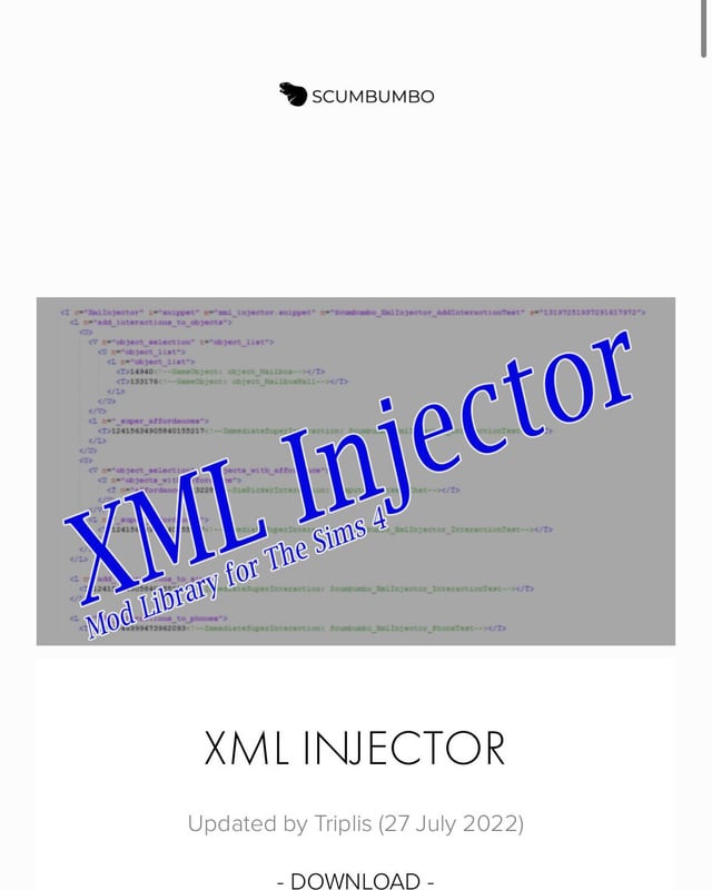 the sims 4 xml injector