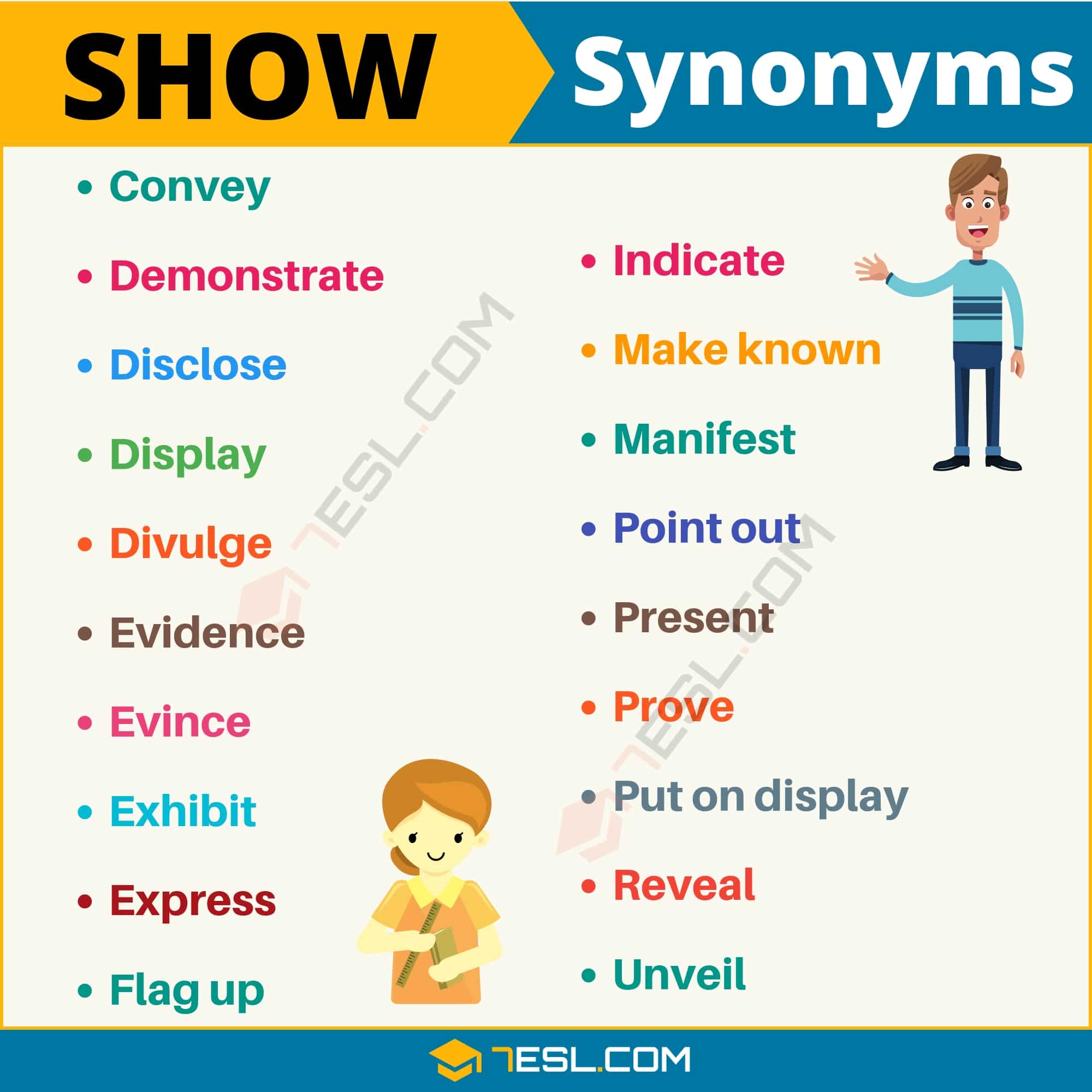 this show that synonym