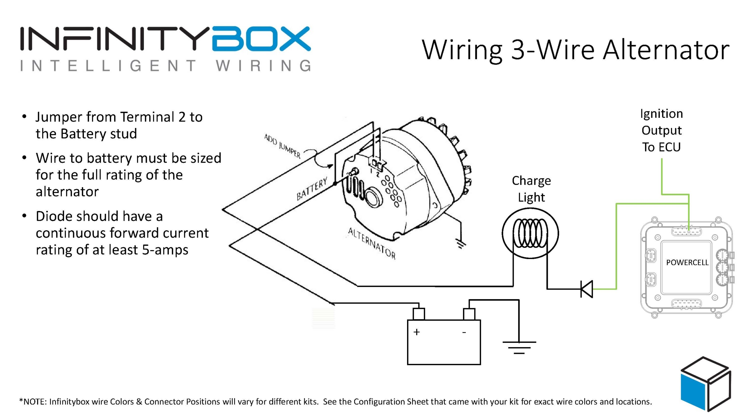 three wire alternator wiring diagram