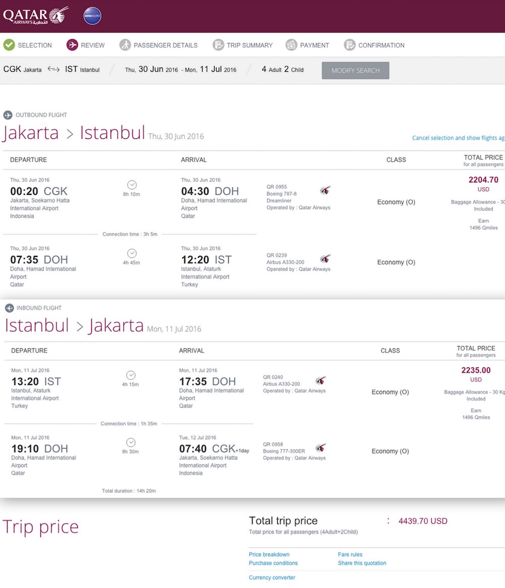 tiket istanbul jakarta