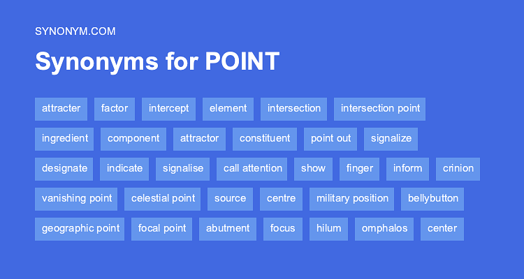 to point to synonym